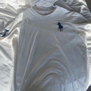 Polo by Ralph Lauren Classic White Tee with Navy Logo